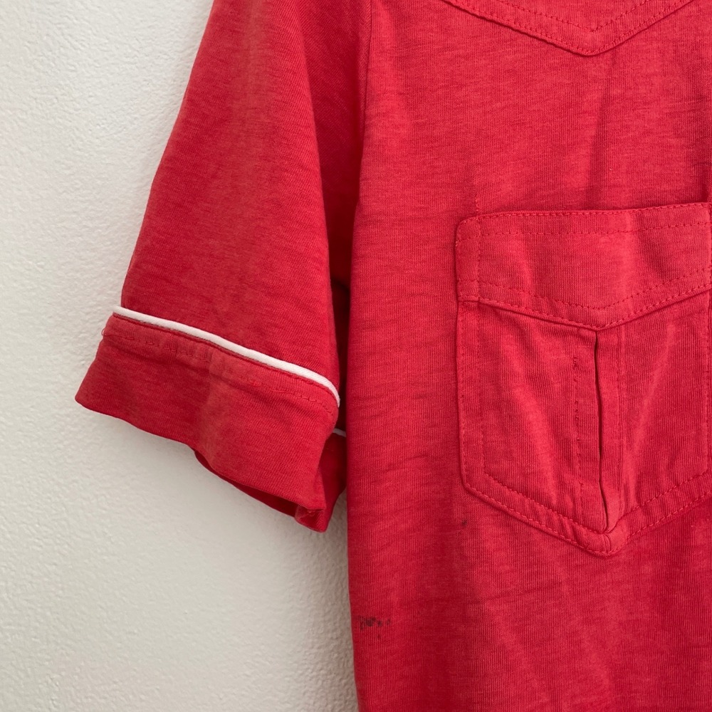 Vintage 80s Kennington Red Short‎ Sleeve Polo Shirt Western Style Retro - Picture 4 of 13